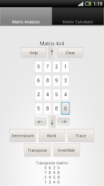 Matrix Calculator and Analysis poster 2