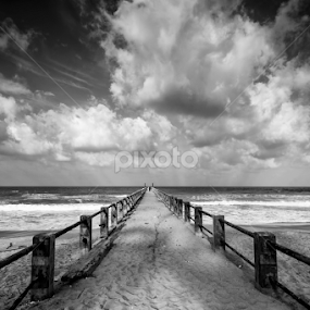 Jetty To Oblivion by Wan Azizi WS - Black & White Landscapes