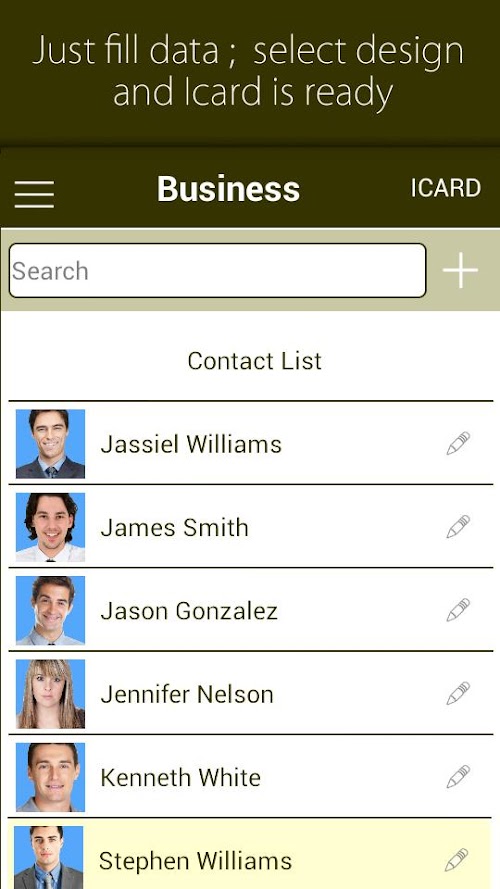 Android application ICARD Xpress Pro screenshort