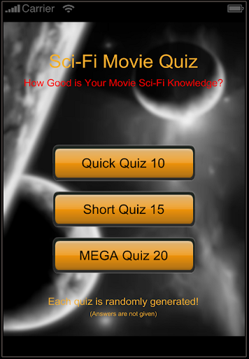 Movie Quiz Sci Fi