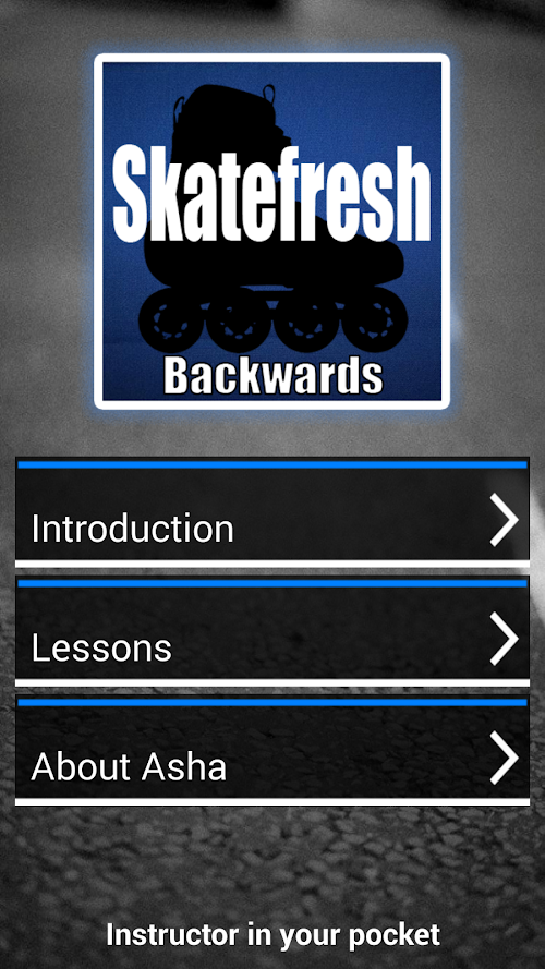 Android application SkateFresh - Backwards screenshort