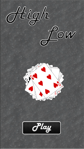 High Low Card Game