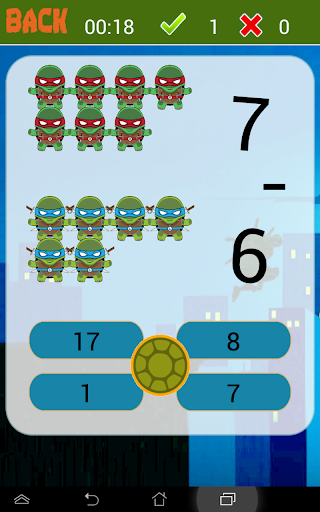 Math Game of Turtles Ninja