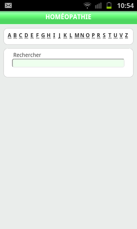 Android application Guide Homéopathie screenshort