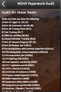 Lastest MSHA Paperwork Audit APK for PC