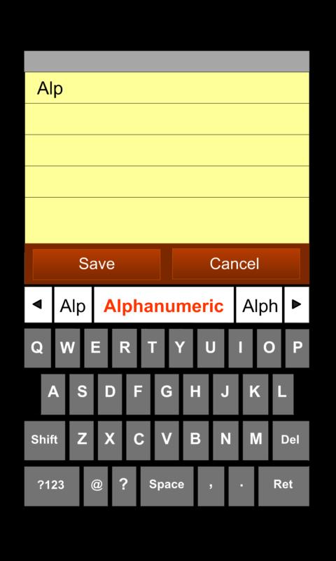 Real AlphaNumeric Keyboard Screen 2