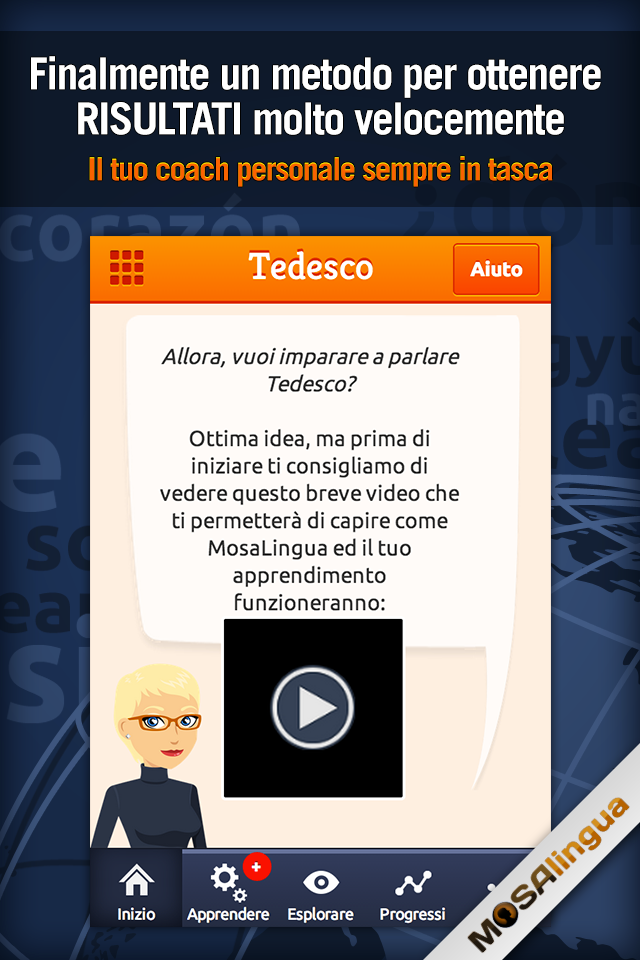 Android application Learn German with MosaLingua screenshort