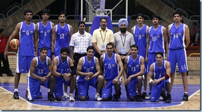 India's national basketball team . . . the Young Cagers, apparently. Trideep Rai (12) is their best player, a 6'3 small forward who is true to his name, can hit threes from deep