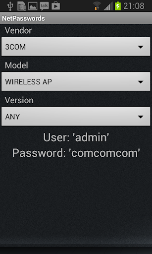 Router Passwords