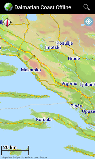 Offline Map Dalmatian Coast