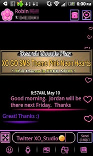 How to mod ICS Pink Neon Theme for GO SMS lastet apk for android
