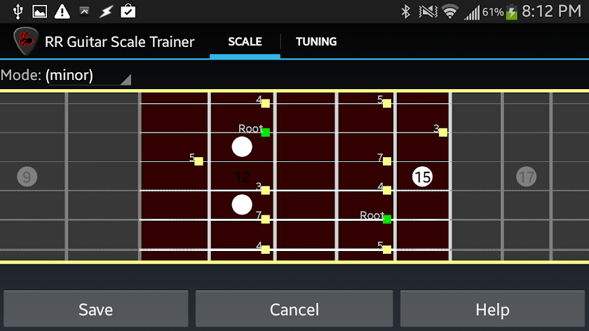RR Guitar Scale Trainer Screen 3