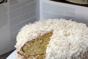 Fluffy Coconut Cake with Toasted Coconut Frosting