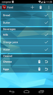 Our shopping list - with sync