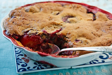 Low-Fat Plum Cobbler