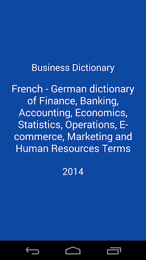 Business Dictionary Lite De Fr