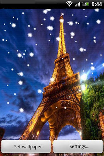 【免費程式庫與試用程式App】Paris By Night Live Wallpaper-APP點子