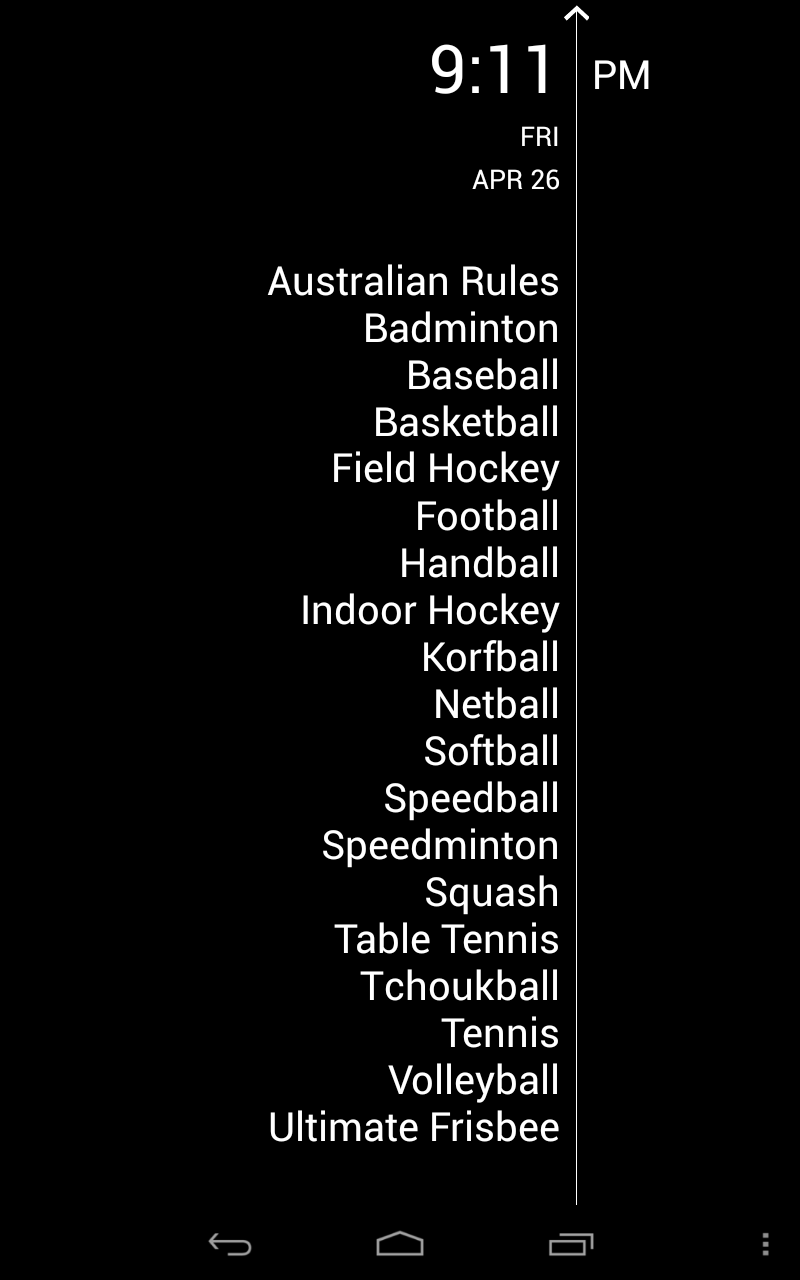 Android application Sports Rules - Pocket Guide screenshort