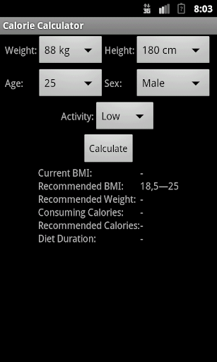 Calorie Calculator