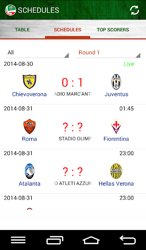 【免費運動App】Livescore Serie A 2014 - 2015-APP點子