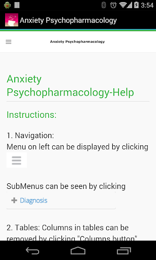 Anxiety Psychopharmacology