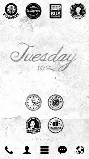 Stamp black dodol theme