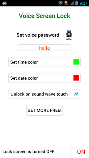 Voice Screen Lock