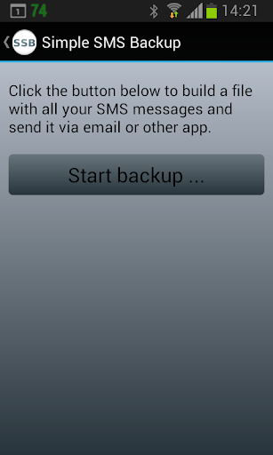 Simple SMS Backup