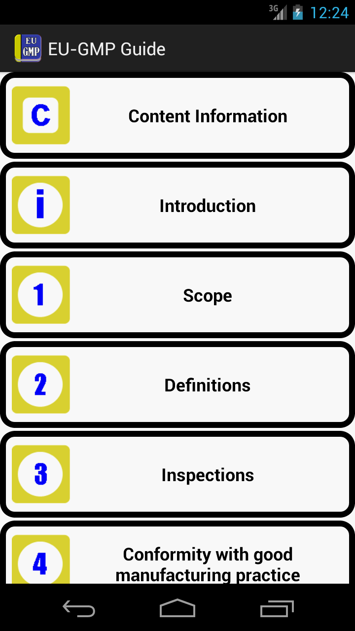 EU-GMP Guide Screen 1