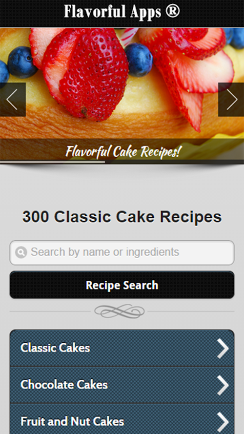 Android application Cake Recipes - Premium screenshort