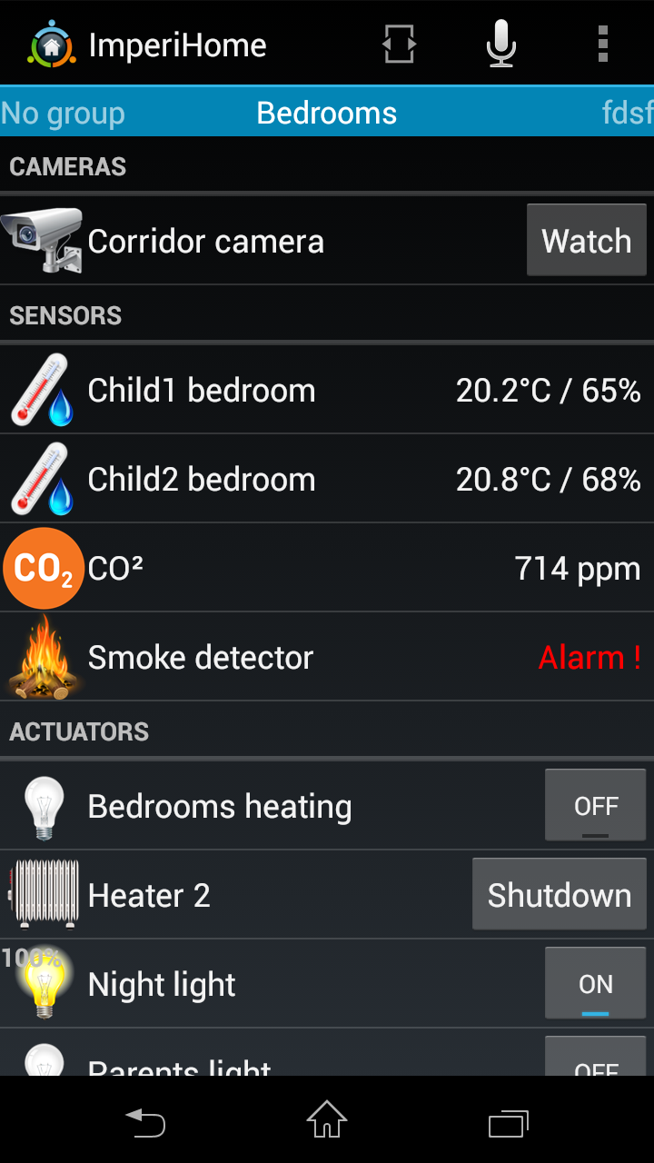ImperiHome Pro Screen 1