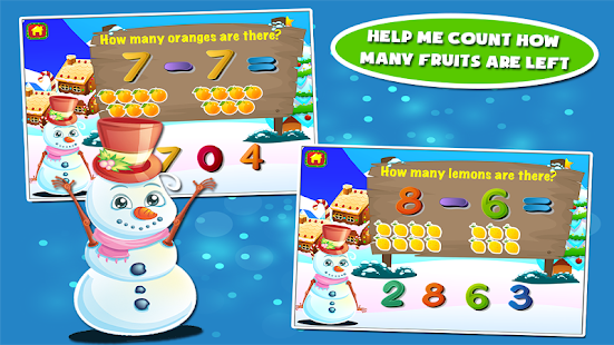 Snowman Preschool Math Games - náhled