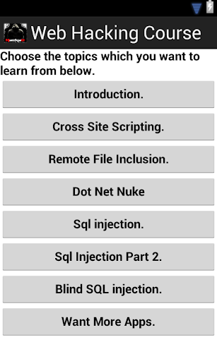 Web Hacking Course.