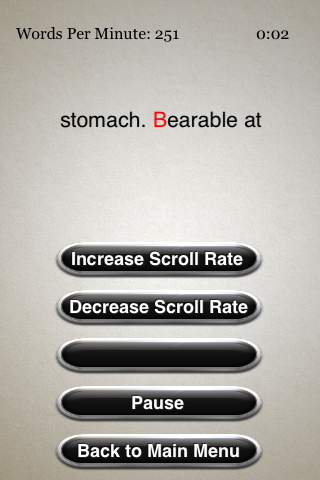 Speed Reading Trainer - Full Screen 2