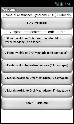 Neonatal Withdrawal Protocols