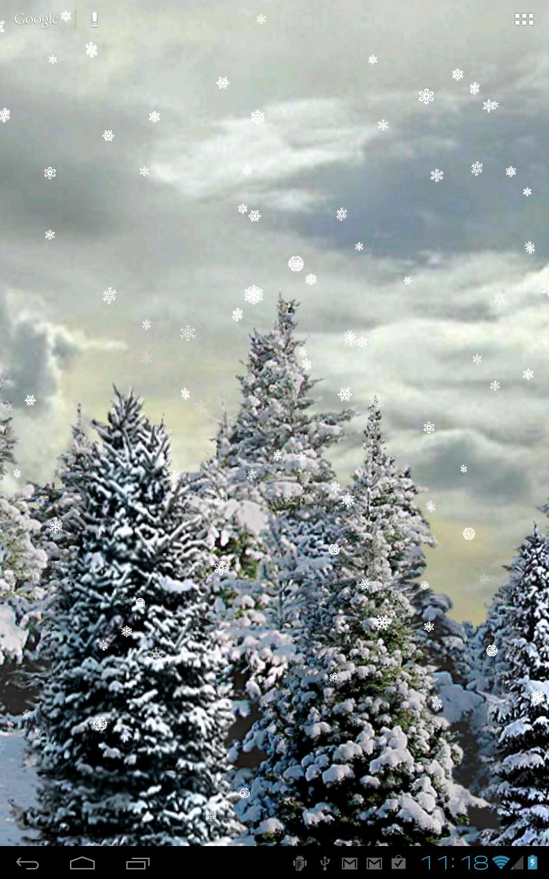 Snowfall Free Live Wallpaper Screen 1