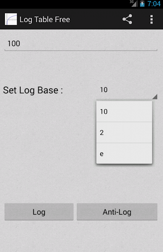 Logarithm Table