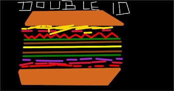 Hamburger Drawing 3: Double Cheeseburger