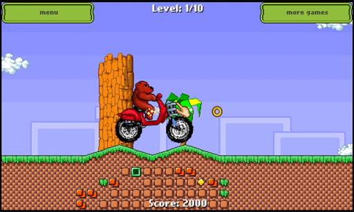 摩托車遊戲 - 脾气暴躁的熊摩托车 Bear rider