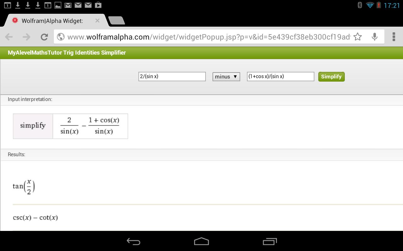 Trigonometric Identities Solver - Symbolab