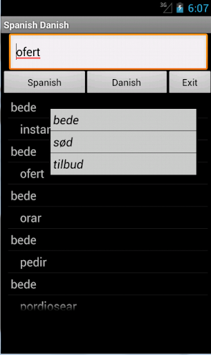 Spanish Danish Dictionary