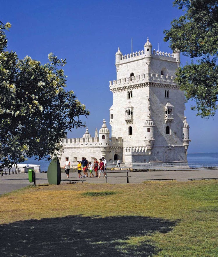 Torre de Belém on the banks of the river Tagus in Lisbon, Portugal.