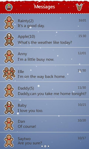 GO SMS Pro Xmas Moose Theme