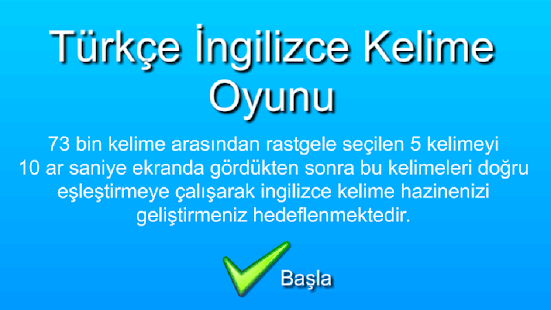 Türkçe İngilizce Kelime Oyunu