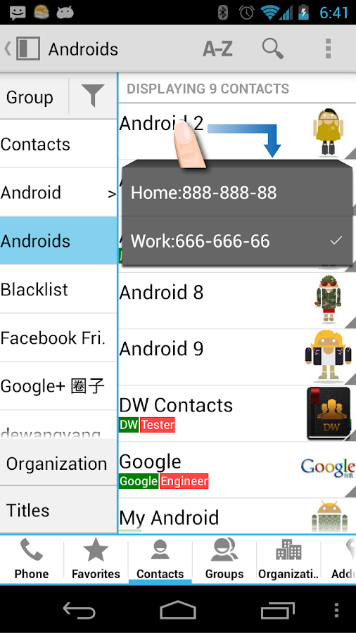 DW Contacts & Phone & Dialer - screenshot