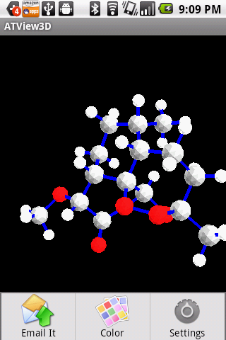 Android application 3D Molecule View screenshort