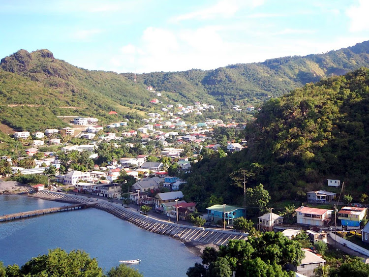 Layou, a small harbor town on the island of Saint Vincent.