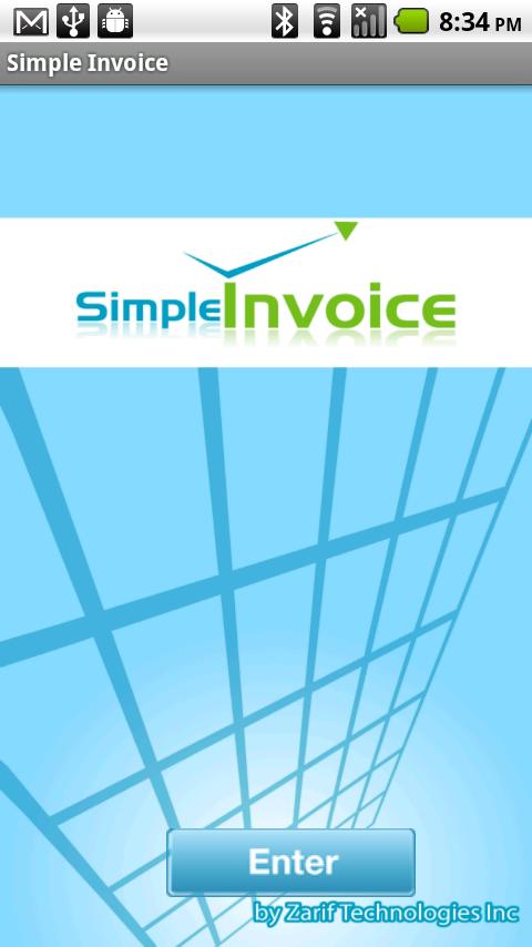 Simple Invoice Screen 1