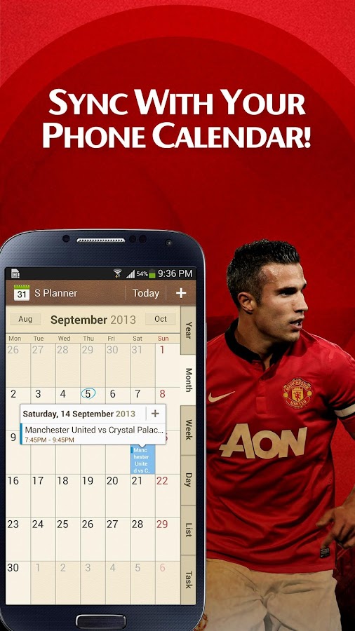 Man Utd Fixtures Calendar - screenshot