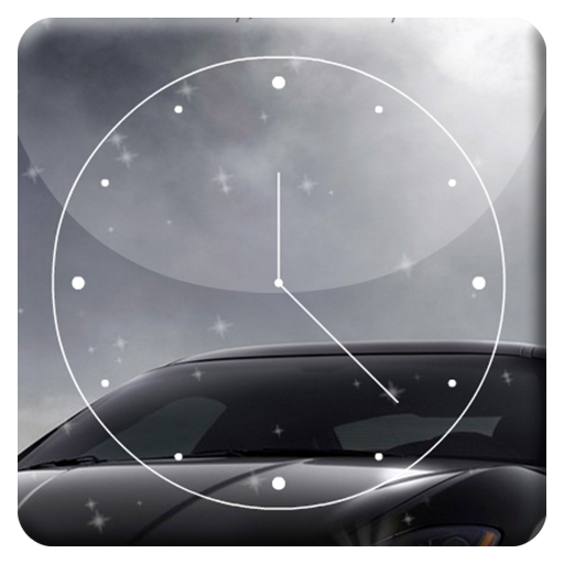 Dashing Black Car Analog Clock 個人化 App LOGO-APP開箱王